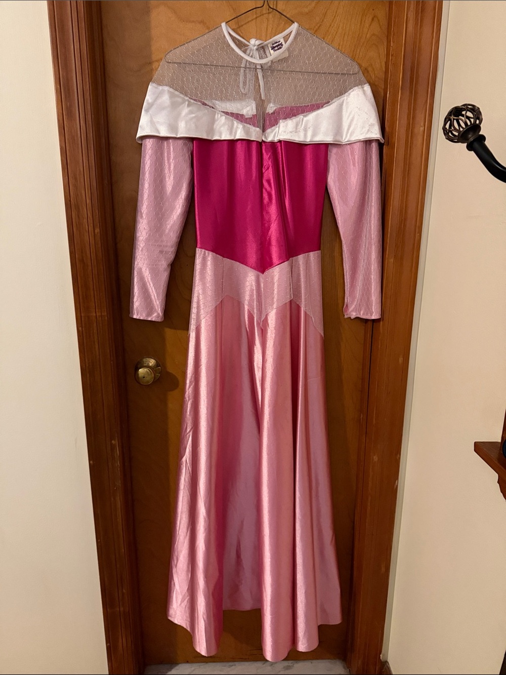 Adult Sleeping Beauty Princess Costume with Silver Crown, Vintage 90s